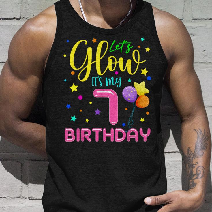 Let's Glow It's My 7Th Birthday Celebration Birthday Party Tank Top Gifts for Him