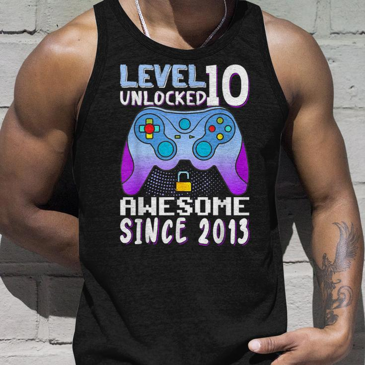 Level 10 Unlocked Awesome 2013 Video Game 10Rd Birthday Boy Tank Top Gifts for Him