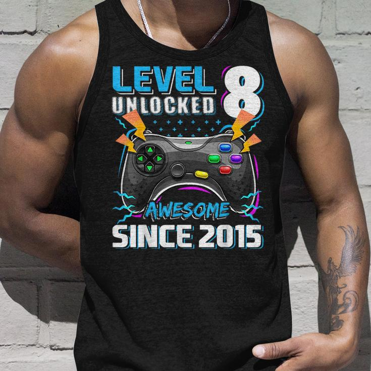 Level 8 Unlocked Awesome 2015 Video Game 8Th Birthday Boy Unisex Tank Top Gifts for Him