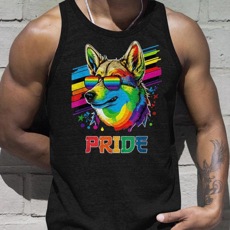 Lgbt Lesbian Gay Pride Swedish Vallhund Dog Unisex Tank Top Gifts for Him