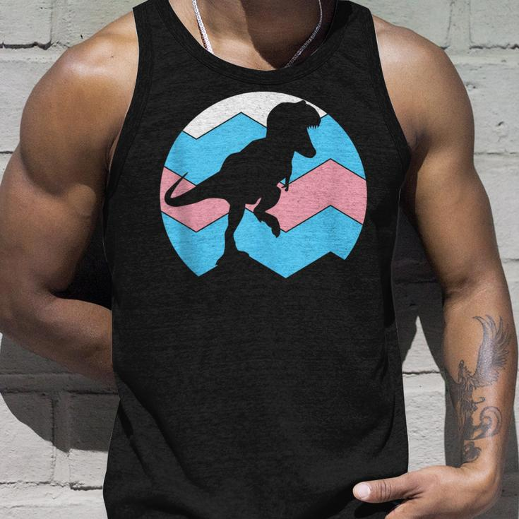 Lgbt Trans Flag Mtf Ftm Dinosaur Transgender Gay Pride Tank Top Gifts for Him