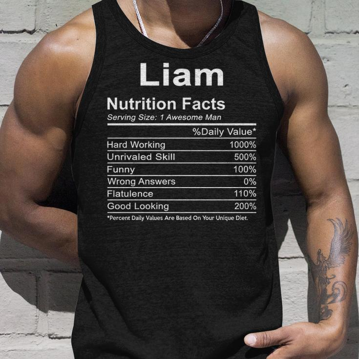 Liam Name Funny Gift Liam Nutrition Facts V2 Unisex Tank Top Gifts for Him