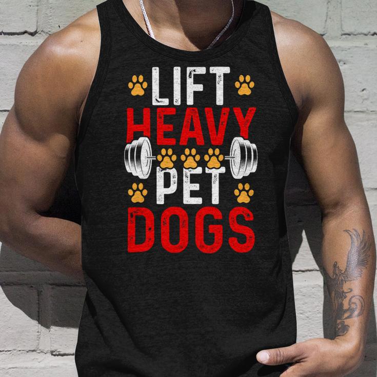 Lift Heavy Pet Dogs Bodybuilding Weight Training Gym 1 Unisex Tank Top Gifts for Him