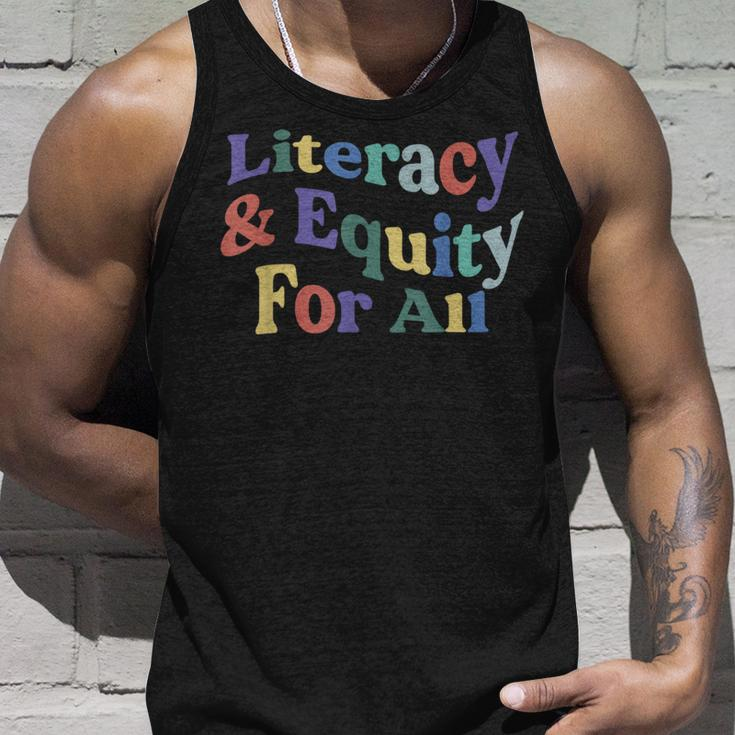 Literacy And Equity For All Banned Books Libraries Reading Unisex Tank Top Gifts for Him