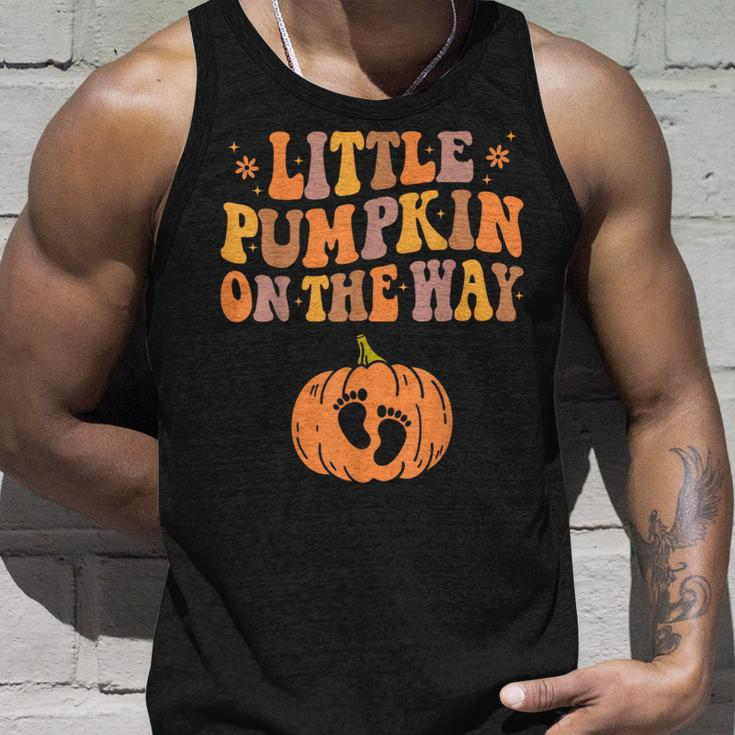 Little Pumpkin On The Way Pregnancy Announcement Halloween Tank Top Gifts for Him