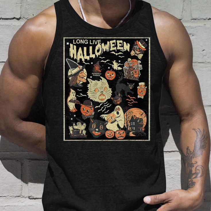 Long Live Halloween Pumpkin Cat Witch Tank Top Gifts for Him