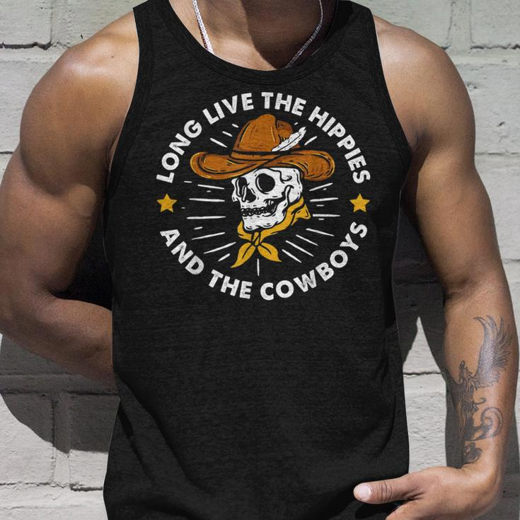 Long Live The Hippies And The Cowboys Unisex Tank Top Gifts for Him