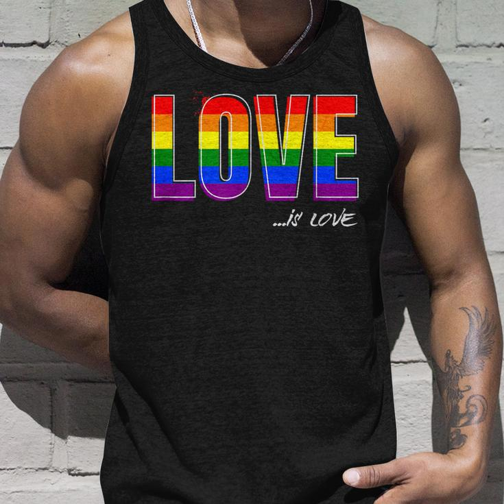 Love Is Love Lgbt Gay Lesbian Pride Colors Lgbtq Ally Unisex Tank Top Gifts for Him