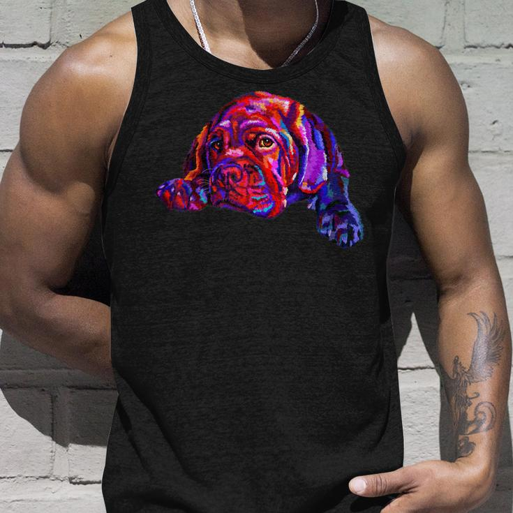 Lovely Dogue Give Dog Treats And Receive A Kiss Colorful Unisex Tank Top Gifts for Him