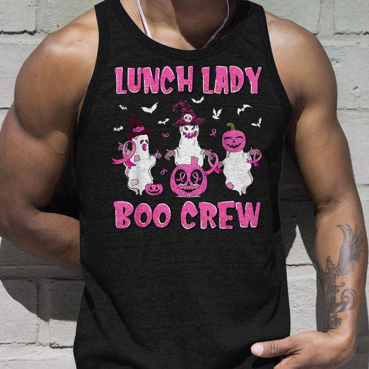 Lunch Lady Boo Crew Pumpkin Breast Cancer Halloween Tank Top Gifts for Him