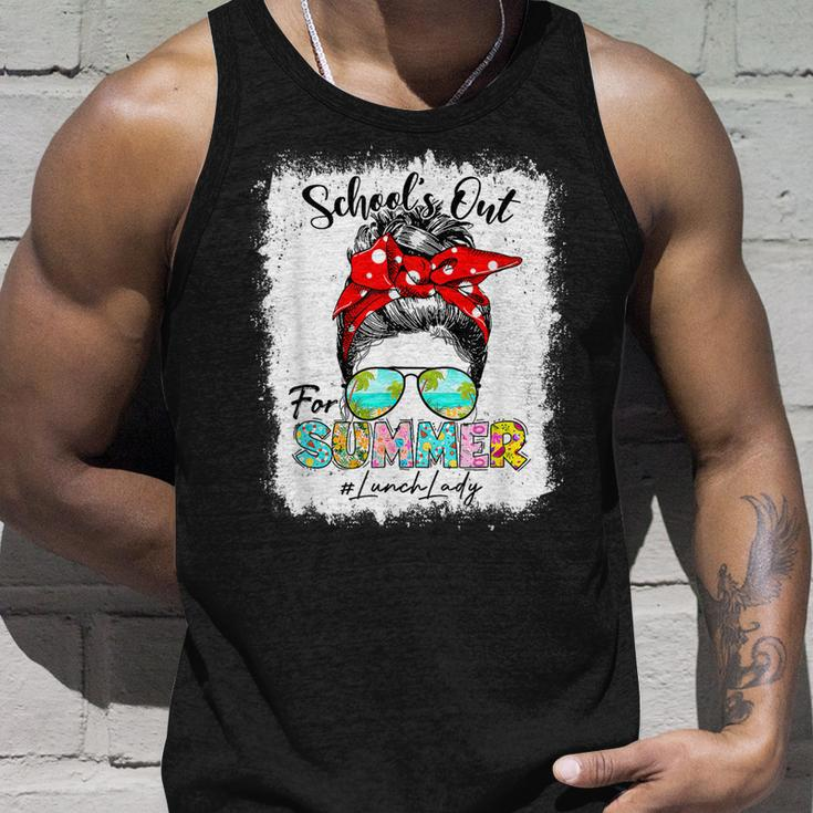 Lunch Lady Schools Out Summer Messy Bun Last Day Of School Unisex Tank Top Gifts for Him