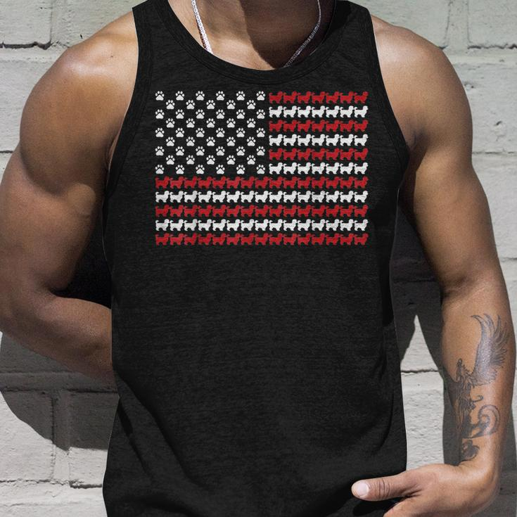 Maltipoo Dog American Flag Patriotic 4Th Of July Unisex Tank Top Gifts for Him