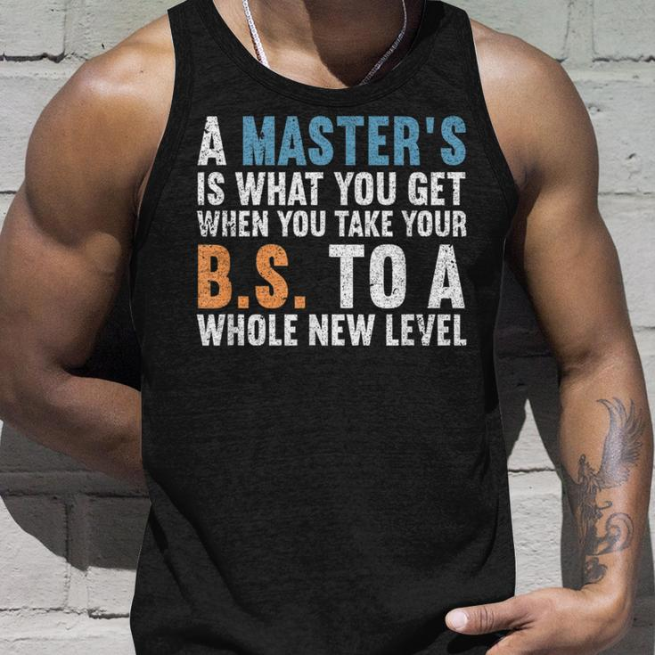 Masters Degree Graduation Funny Humor Quotes Gifts Students Unisex Tank Top Gifts for Him