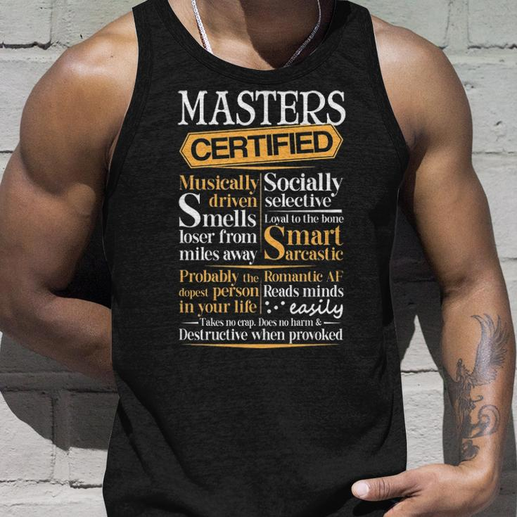 Masters Name Gift Certified Masters Unisex Tank Top Gifts for Him
