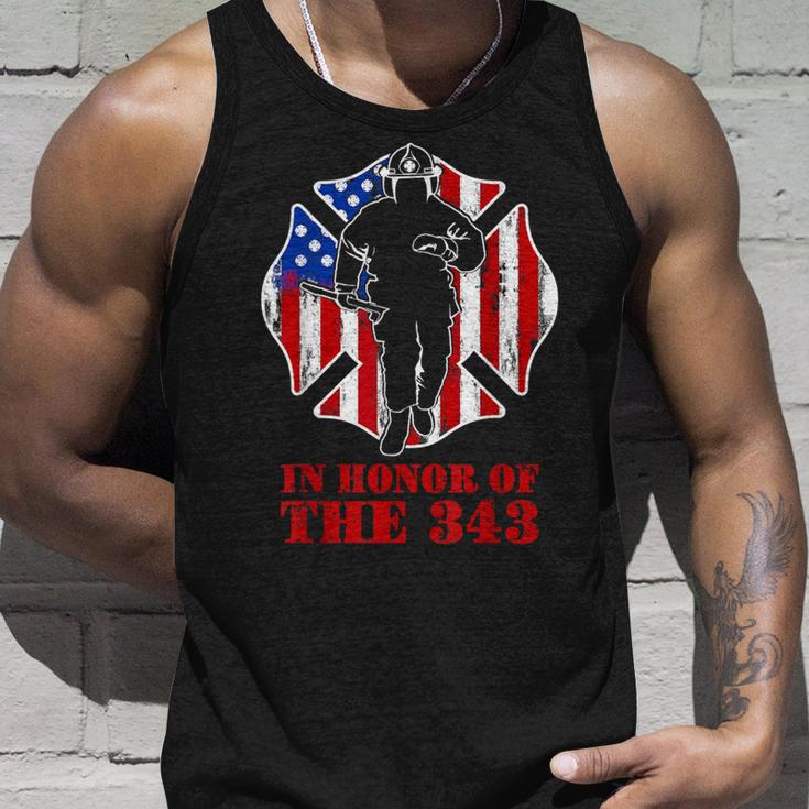In Memory And Honor We Will Never Forget 343 Firefighter Tank Top Gifts for Him