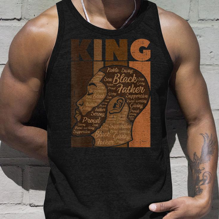 Mens Black History King Father Melanin African American Dad Men Unisex Tank Top Gifts for Him