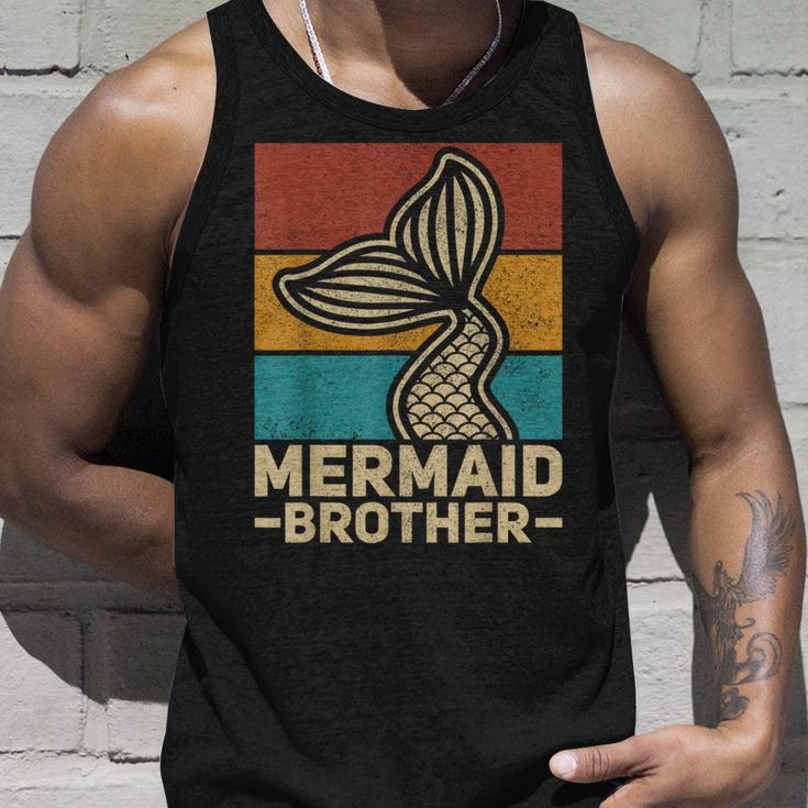Mermaid Brother Mermaid Birthday Party Outfit Retro Mermaid Tank Top Gifts for Him