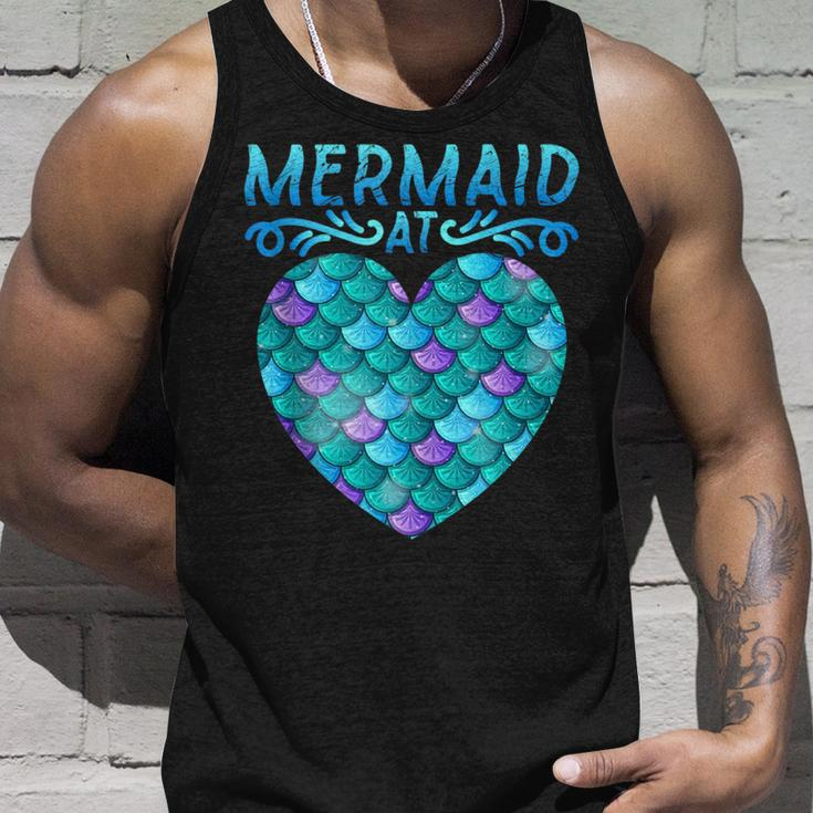 Mermaid At Heart Ocean Fish Tail Deep Sea Mermaid Shells Top Tank Top Gifts for Him