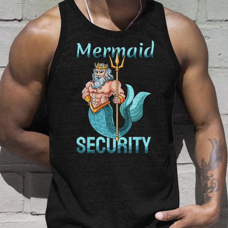Mermaid Security | Gift For Grandpa Dad Brother Men Unisex Tank Top Gifts for Him