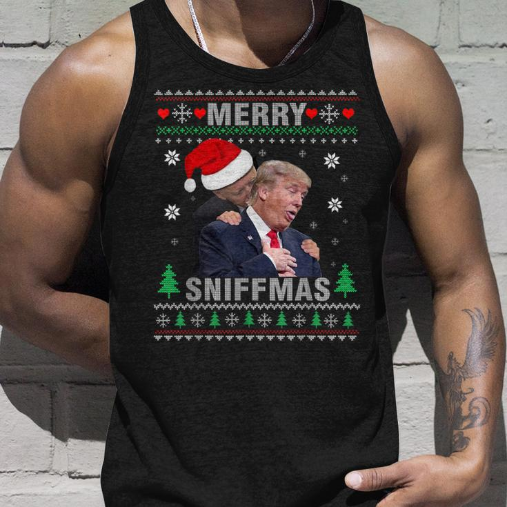 Merry Sniffmas Christmas Anti Biden Ugly Christmas Sweater Tank Top Gifts for Him