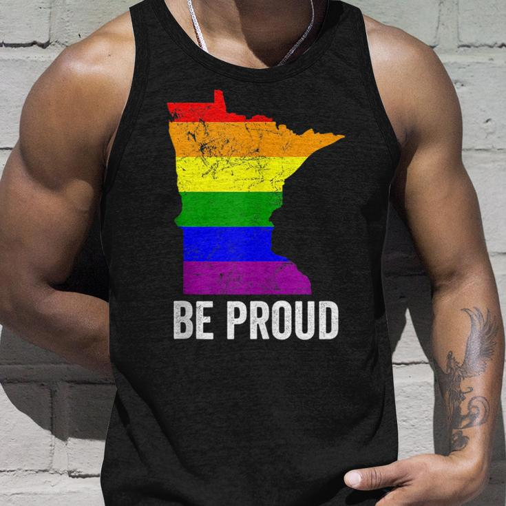 Minnesota State Gay Pride Flag Lgbt Lesbian Bisexual Trans Unisex Tank Top Gifts for Him