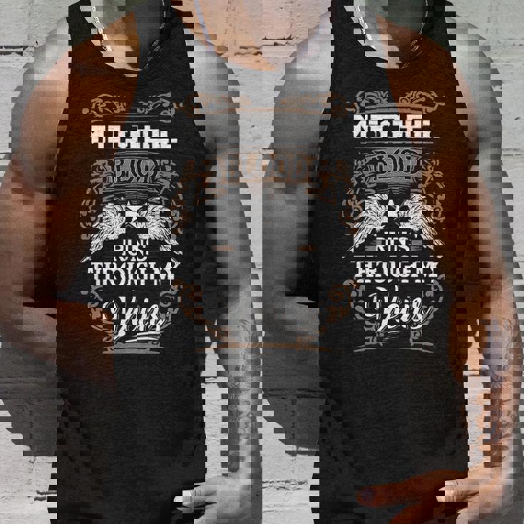 Mitchell Name Gift Mitchell Blood Runs Throuh My Veins V2 Unisex Tank Top Gifts for Him