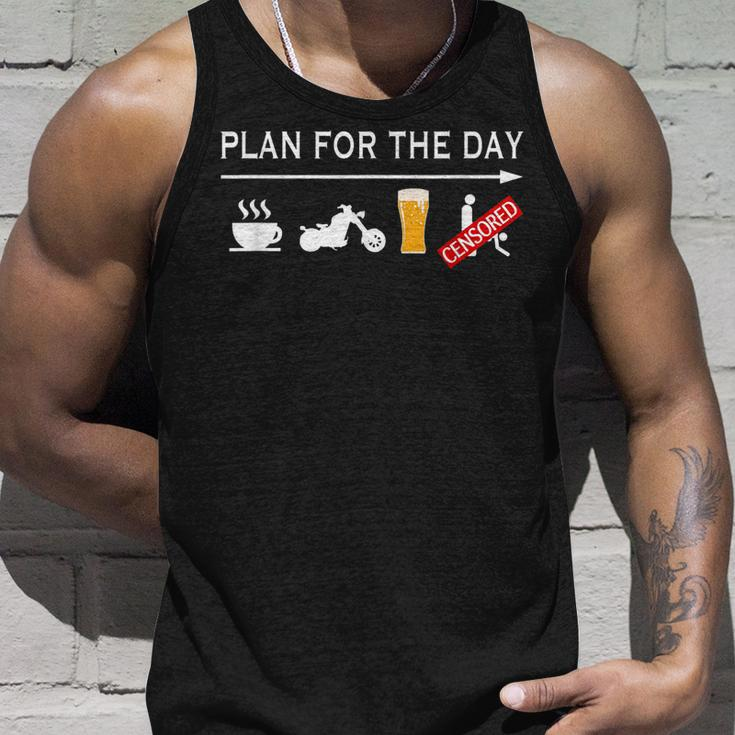 Motorcycle Biker Plan For The Day Adult Humor Biker Tank Top Gifts for Him