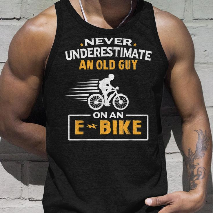 Mountain Bike Ebike Biker Dad Cyclist Gift Ebike Bicycle Gift For Mens Unisex Tank Top Gifts for Him