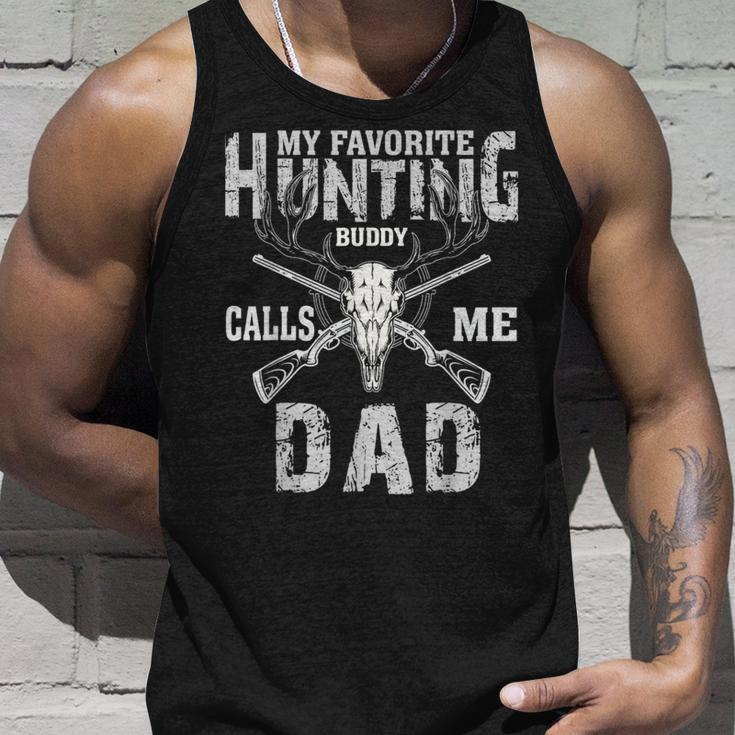 My Favorite Hunting Buddy Calls Me Hunter Dad Fathers Day Unisex Tank Top Gifts for Him