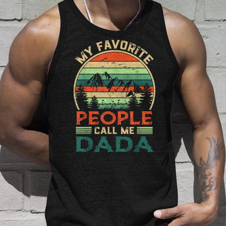 My Favorite People Call Me Dada Fathers Day Gifts Vintage Unisex Tank Top Gifts for Him