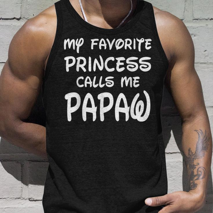 My Favorite Princess Calls Me Papaw Fathers Day Christmas Unisex Tank Top Gifts for Him