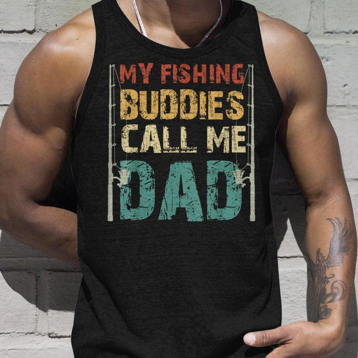 My Fishing Buddies Call Me Dad Fathers Day Fisherman Daddy Unisex Tank Top Gifts for Him
