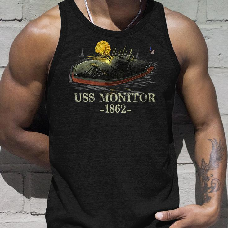 Naval History American Civil War Uss Monitor Ironclad Ship Unisex Tank Top Gifts for Him