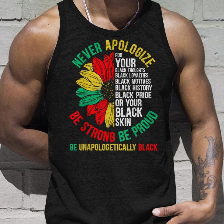 Never Apologize For Your Blackness Black History Junenth Unisex Tank Top Gifts for Him