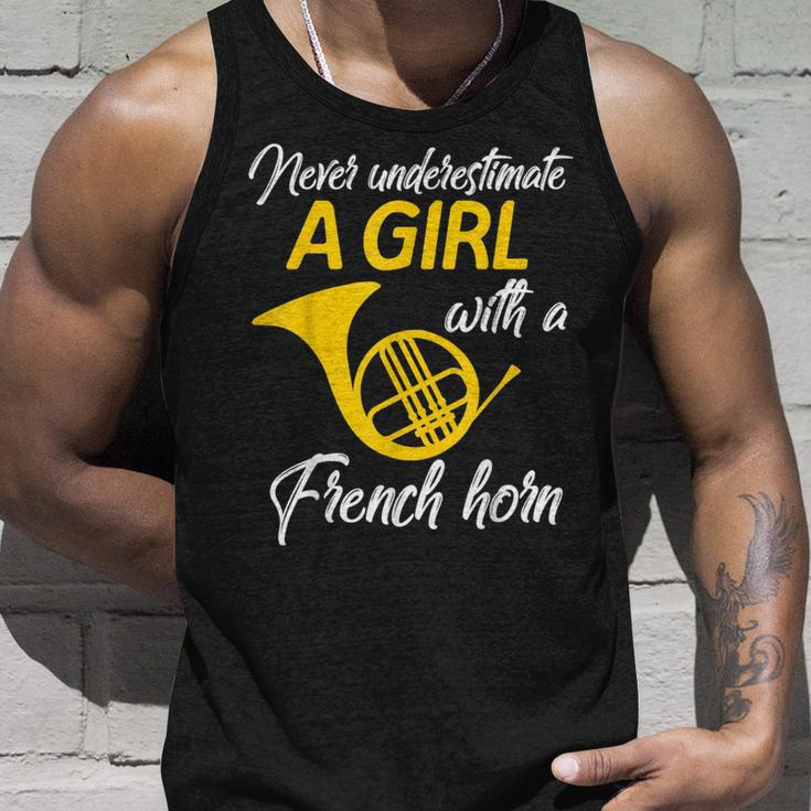 Never Underestimate A Girl With A French HornGift Unisex Tank Top Gifts for Him