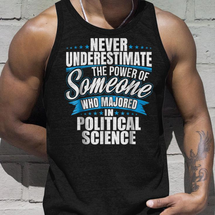 Never Underestimate The Power Of Political Science Major Unisex Tank Top Gifts for Him