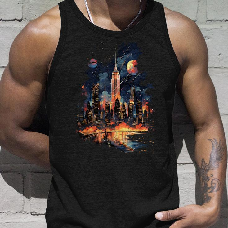 New York City Downtown Skyline Statue Of Liberty Nyc Tank Top Gifts for Him