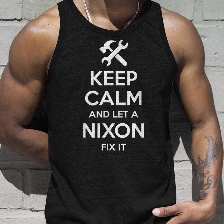 Nixon Funny Surname Birthday Family Tree Reunion Gift Idea Unisex Tank Top Gifts for Him