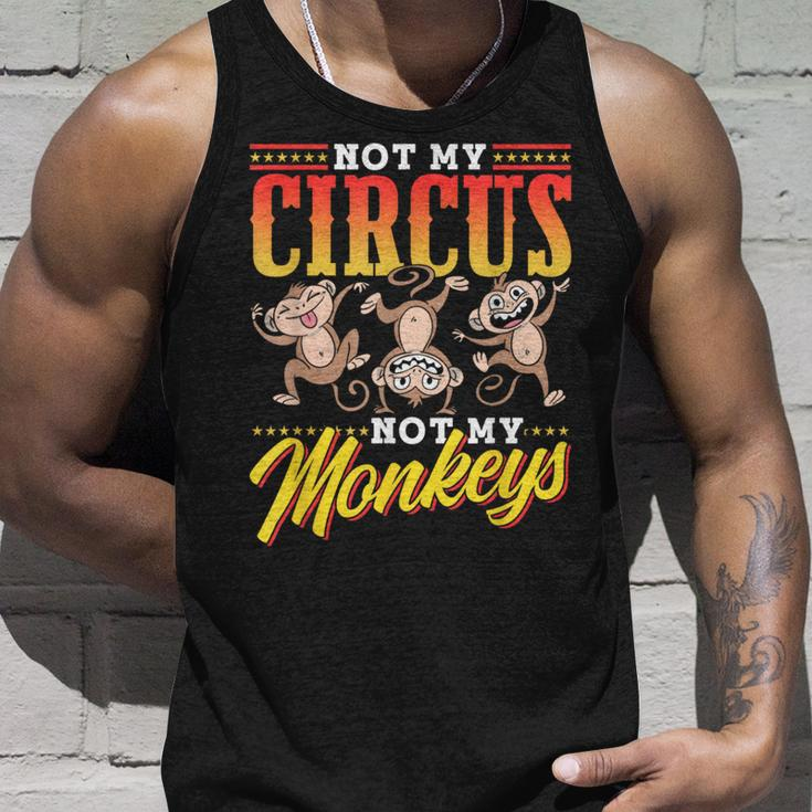 Not My Circus Not My Monkeys Saying Monkey Lover Animal Tank Top Gifts for Him