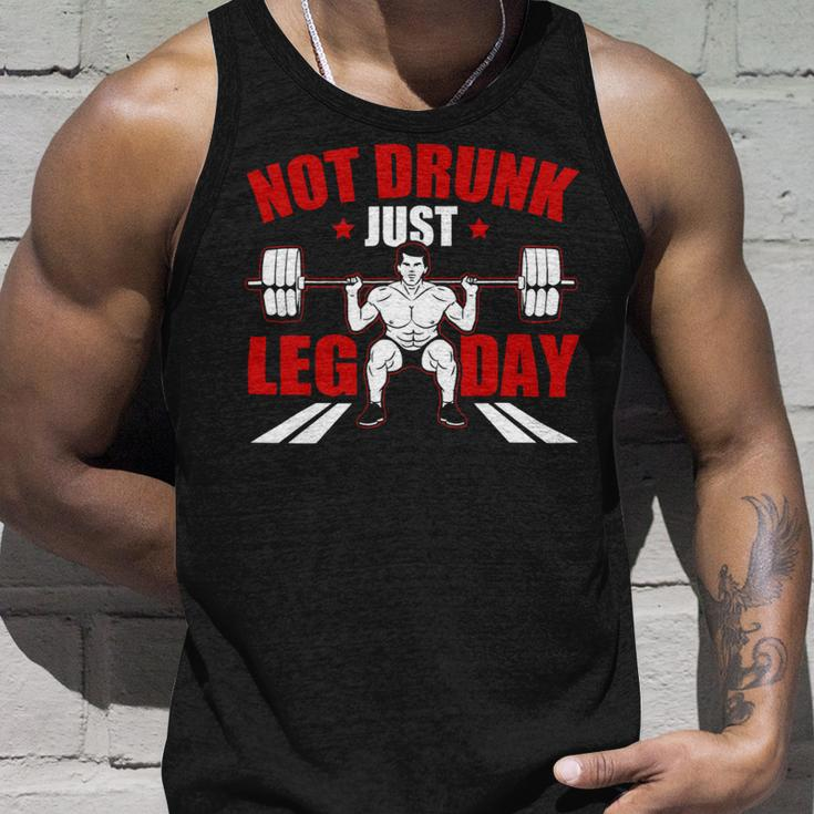 Not Drunk Just Leg Day Fitness Gym Bodybuilding Design Unisex Tank Top Gifts for Him