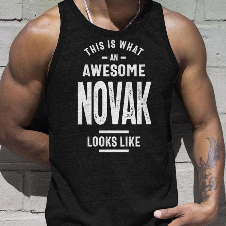 Novak Name Gift This Is What An Awesome Novak Looks Like Unisex Tank Top Gifts for Him