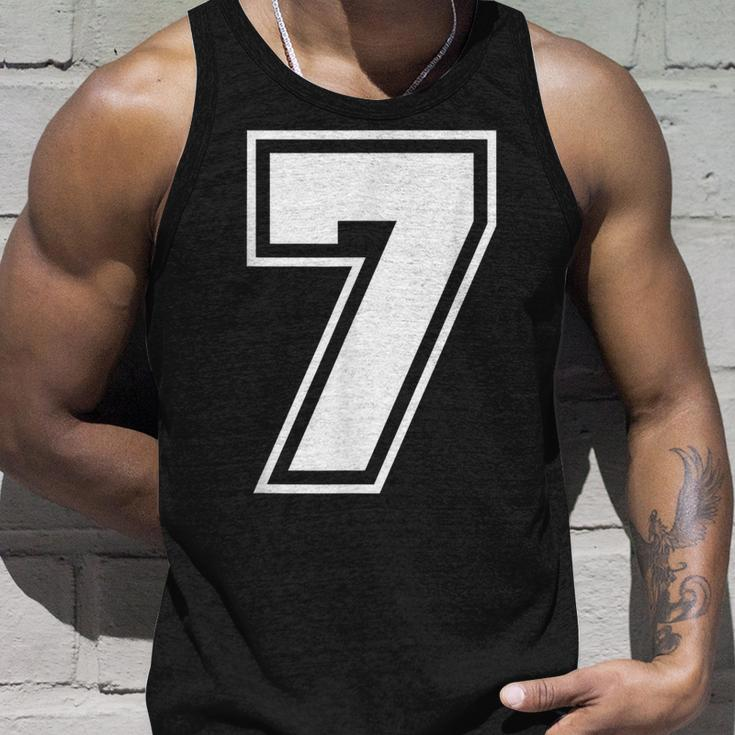 Number 7 Counting Unisex Tank Top Gifts for Him