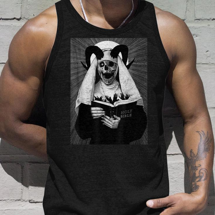 Occult Gothic Dark Satanic Unholy Nun Witchcraft Horror Goth Tank Top Gifts for Him