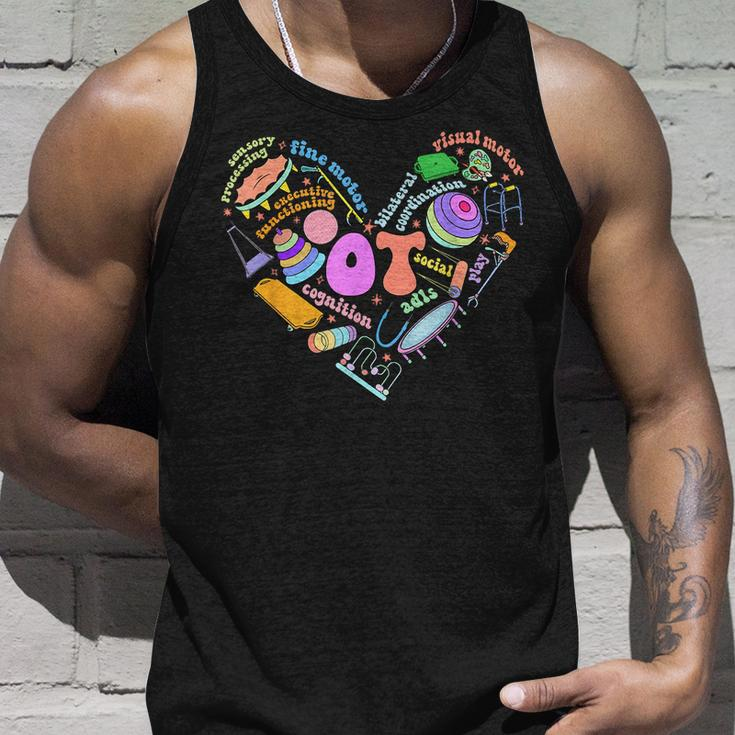 Occupational Therapy Ot Therapist Heart Inspire Ot Month Unisex Tank Top Gifts for Him