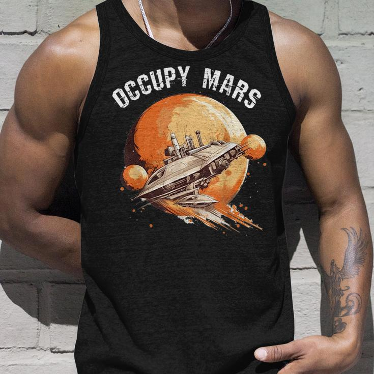 Occupy Mars Space Explorer Astronomy Rocket Science Unisex Tank Top Gifts for Him