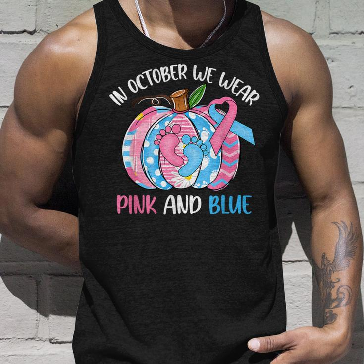 In October We Wear Pink Blue Pumpkin Pregnancy & Infant Loss Tank Top Gifts for Him