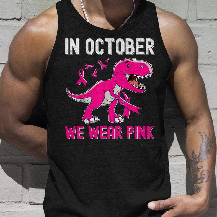 In October We Wear Pink Breast Cancer Tank Top Gifts for Him