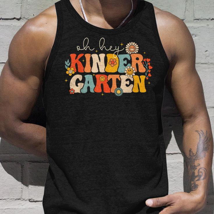 Oh Hey Kindergarten Back To School First Day Of School Retro Tank Top Gifts for Him