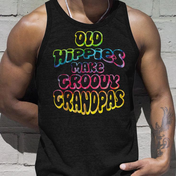 Old Hippies Make Groovy Grandpas Grandparents Day Gift For Women Unisex Tank Top Gifts for Him