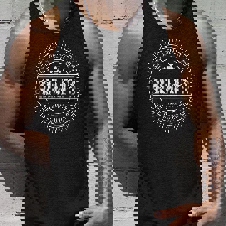 Only The Greatest Dads Get Promoted To Grumpy Grandpa Men Unisex Tank Top Gifts for Him